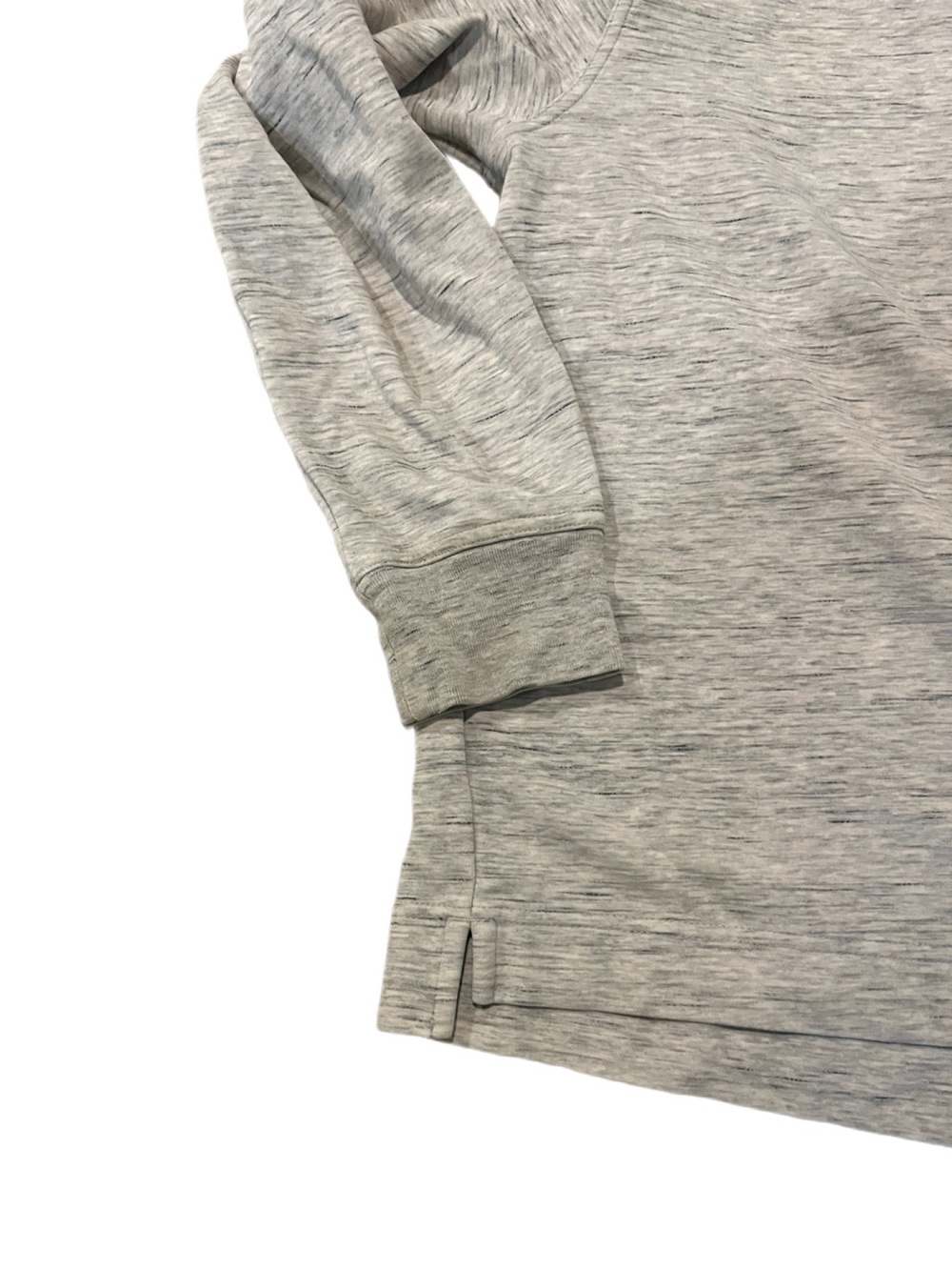 Banana Republic Men's Heather Gray Hooded Half-Zip Sweater - Picture 2 of 6